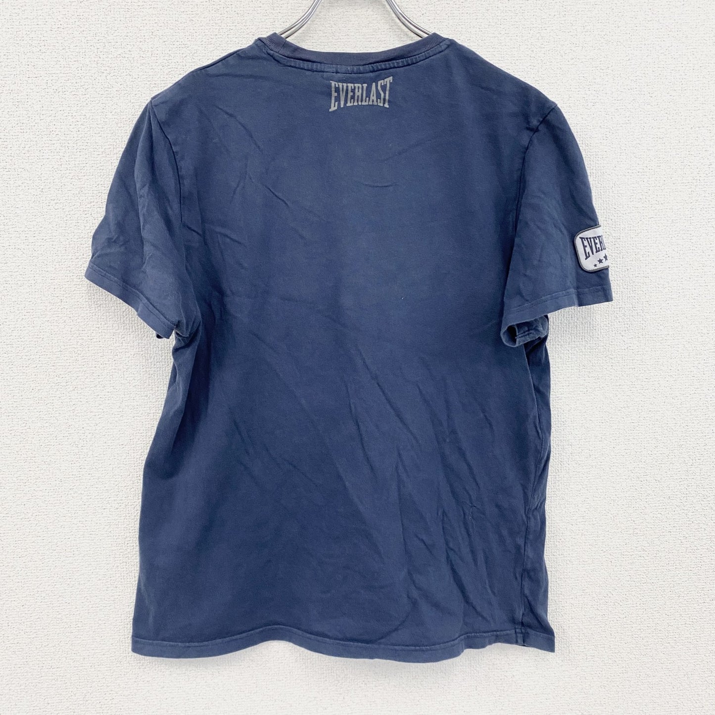 EVERLAST　半袖プリントTシャツ　紺　ネイビー　Lサイズ