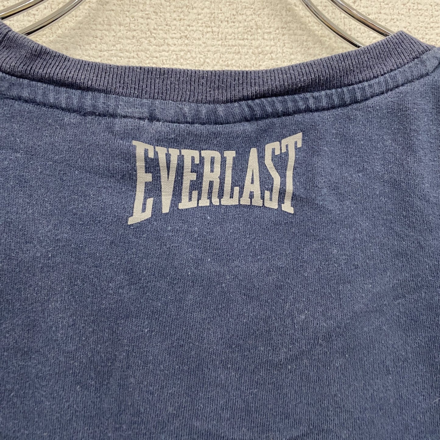 EVERLAST　半袖プリントTシャツ　紺　ネイビー　Lサイズ