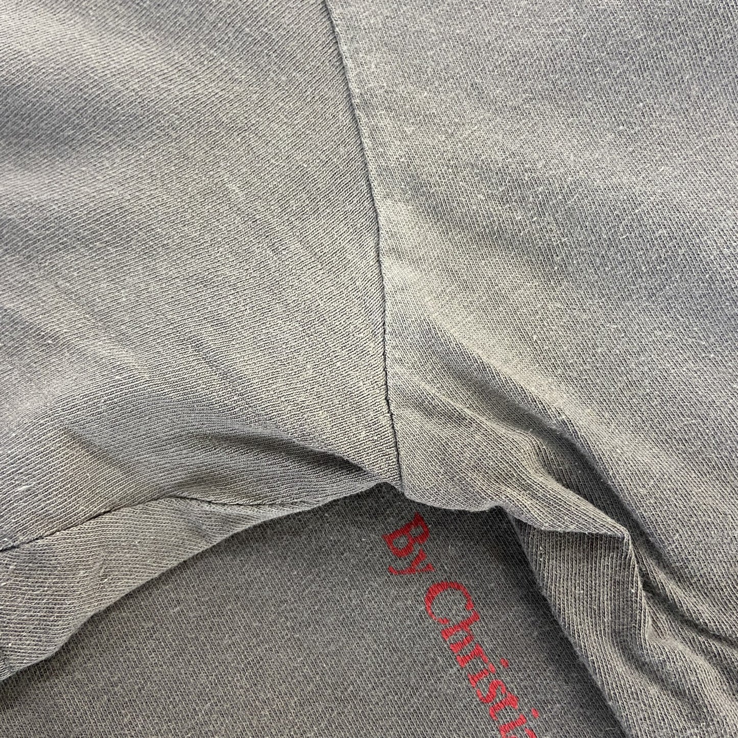 古着 used　Ed Hardy　エドハーディー　半袖プリントTシャツ　寅年　クルーネック　レトロデザイン　グレー　XXLサイズ