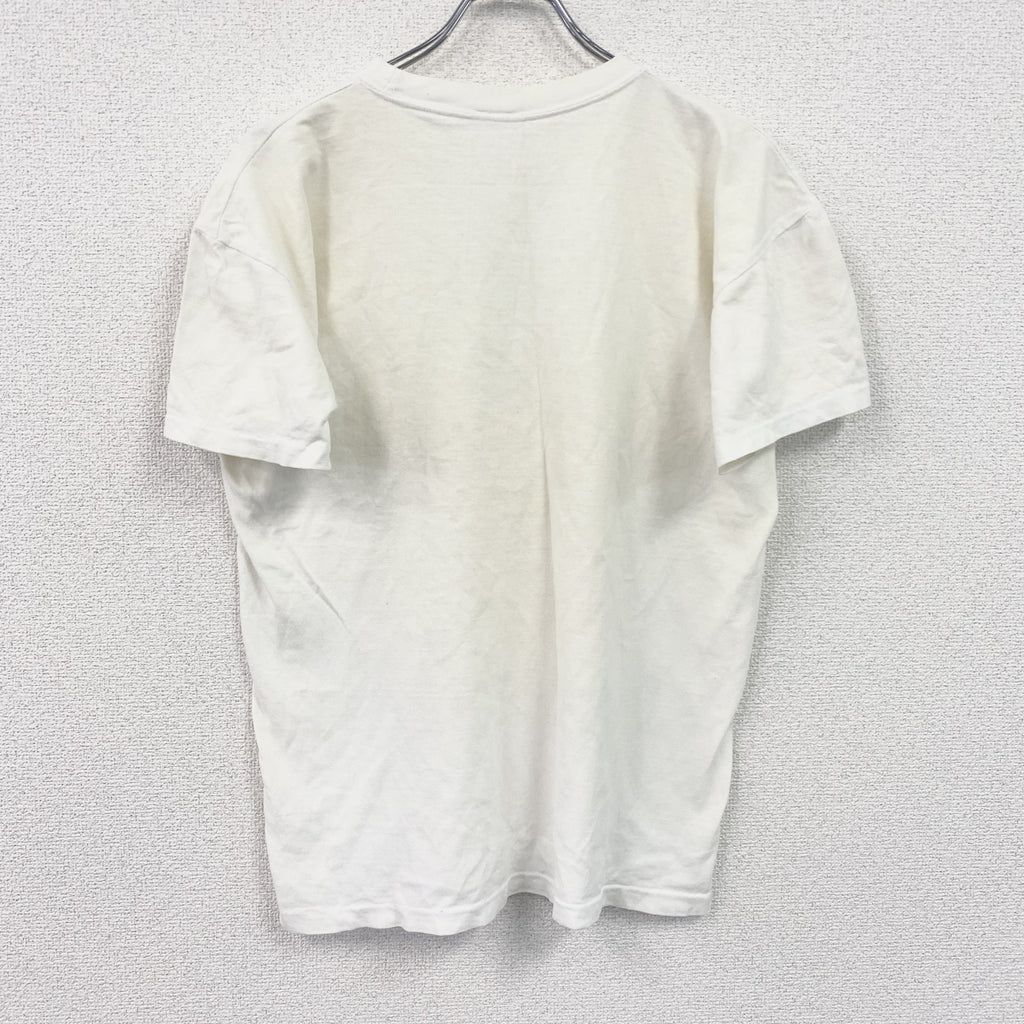 90s　J.M. SILK　ジェイ・エム・シルク　半袖プリントアニマルTシャツ　シングルステッチ　ヴィンテージ　白　ホワイト