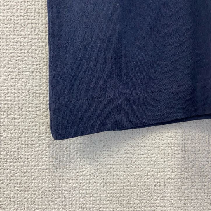 古着 used　90s　半袖キャラクタープリントTシャツ　アニマル柄　シングルステッチ　ヴィンテージ　ネイビー　紺　Lサイズ