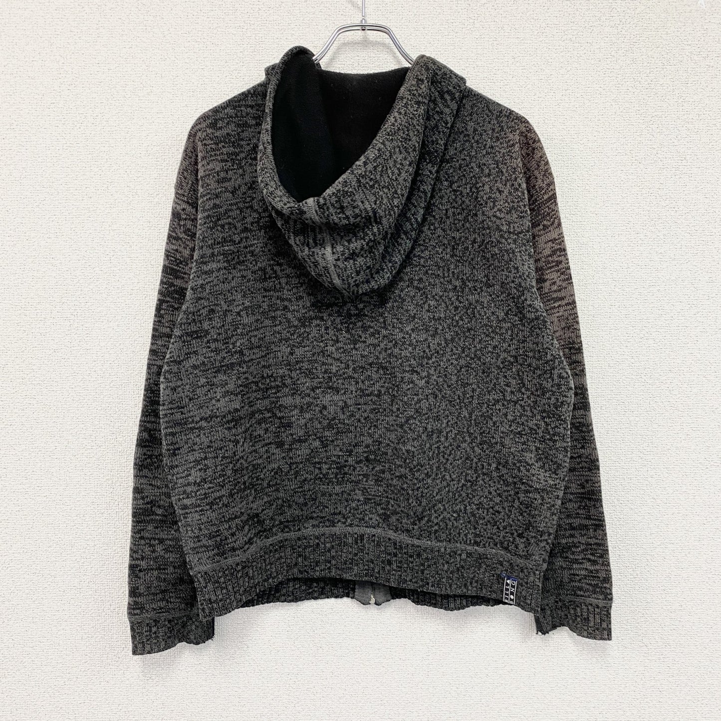 BILLABONG　ビラボン　フルジップアクリルニットパーカー/フーディー　ワンポイント　灰色　グレー　Sサイズ