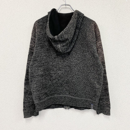 BILLABONG　ビラボン　フルジップアクリルニットパーカー/フーディー　ワンポイント　灰色　グレー　Sサイズ