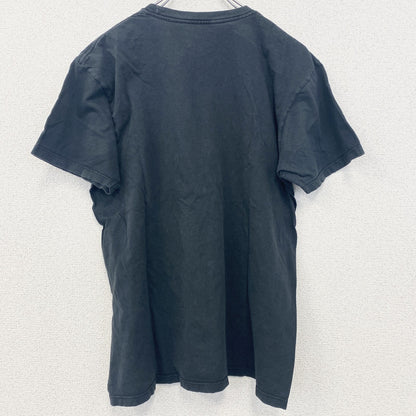 古着 used　半袖アニマルプリントTシャツ　黒　ブラック　猫　ピクセルアート　ドット絵　クルーネック　レトロデザイン