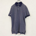 Polo By Ralph Lauren　ポロバイラルフローレン　半袖ポロシャツ　ボーダー柄　紺　ネイビー　Lサイズ