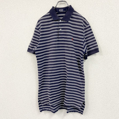 Polo By Ralph Lauren　ポロバイラルフローレン　半袖ポロシャツ　ボーダー柄　紺　ネイビー　Lサイズ