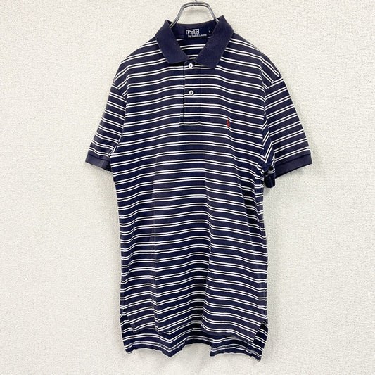 Polo By Ralph Lauren　ポロバイラルフローレン　半袖ポロシャツ　ボーダー柄　紺　ネイビー　Lサイズ