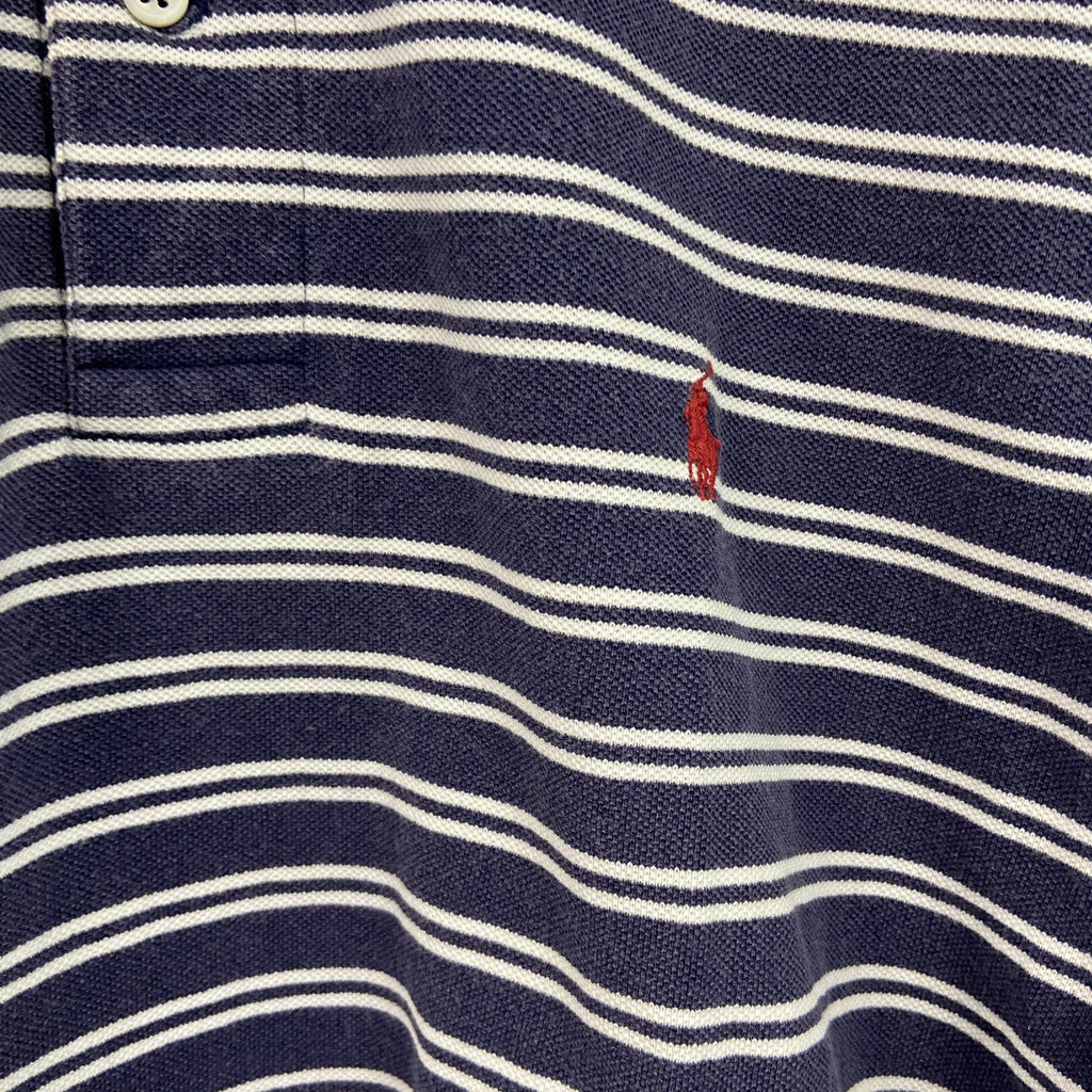 Polo By Ralph Lauren　ポロバイラルフローレン　半袖ポロシャツ　ボーダー柄　紺　ネイビー　Lサイズ