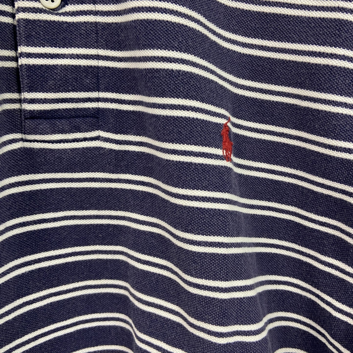 Polo By Ralph Lauren　ポロバイラルフローレン　半袖ポロシャツ　ボーダー柄　紺　ネイビー　Lサイズ