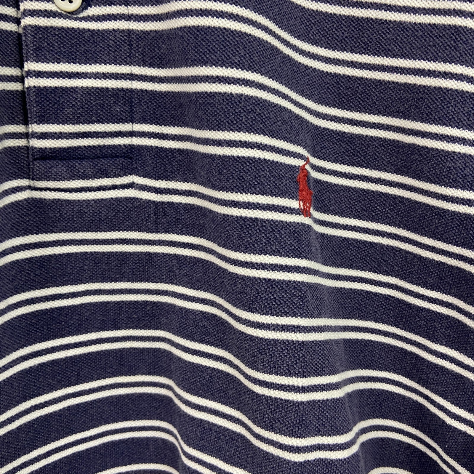 Polo By Ralph Lauren　ポロバイラルフローレン　半袖ポロシャツ　ボーダー柄　紺　ネイビー　Lサイズ