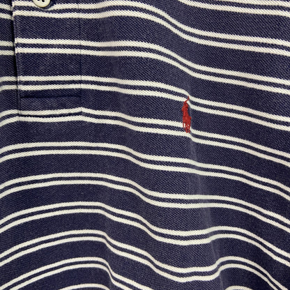 Polo By Ralph Lauren　ポロバイラルフローレン　半袖ポロシャツ　ボーダー柄　紺　ネイビー　Lサイズ