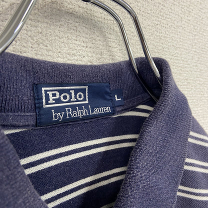 Polo By Ralph Lauren　ポロバイラルフローレン　半袖ポロシャツ　ボーダー柄　紺　ネイビー　Lサイズ
