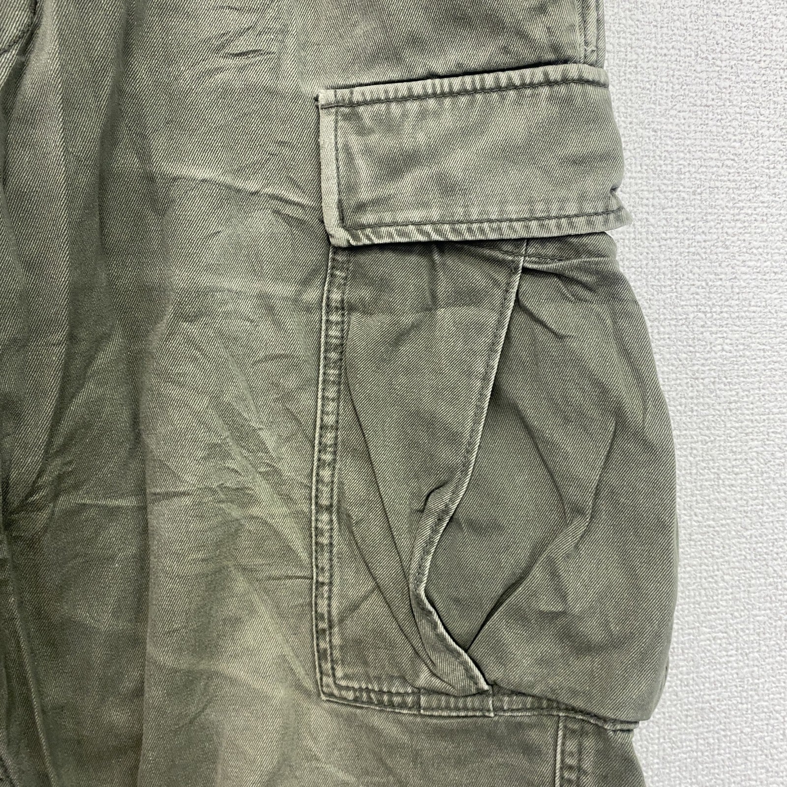 AVIREX　アヴィレックス　ハーフカーゴパンツ/ショートパンツ　ミリタリー　フェード　カーキ　XLサイズ