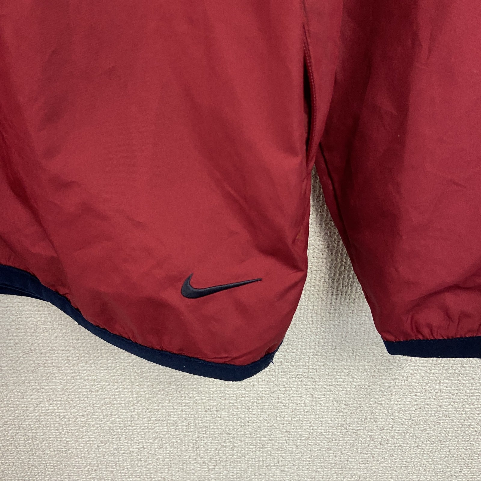 00s　NIKE　ナイキ　ハーフジッププルオーバージャケット　スウッシュ　ヴィンテージ　赤　レッド　Sサイズ