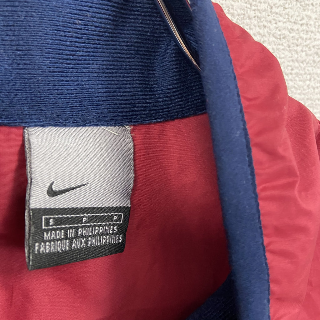 00s　NIKE　ナイキ　ハーフジッププルオーバージャケット　スウッシュ　ヴィンテージ　赤　レッド　Sサイズ