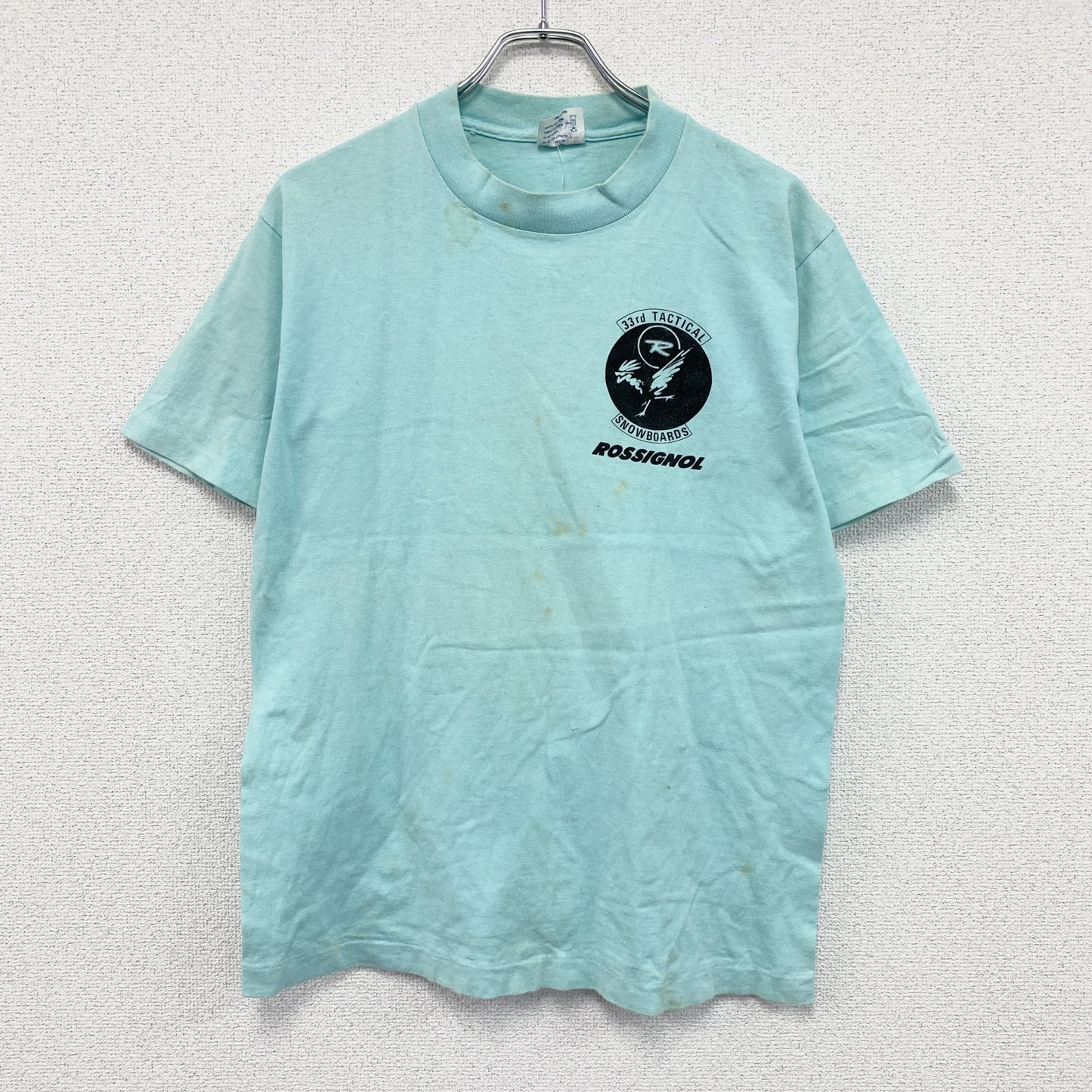 TEE JAYS　softee　半袖プリントTシャツ　シングルステッチ　水色　ライトブルー　Mサイズ