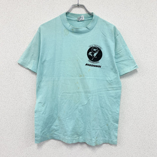 TEE JAYS　softee　半袖プリントTシャツ　シングルステッチ　水色　ライトブルー　Mサイズ