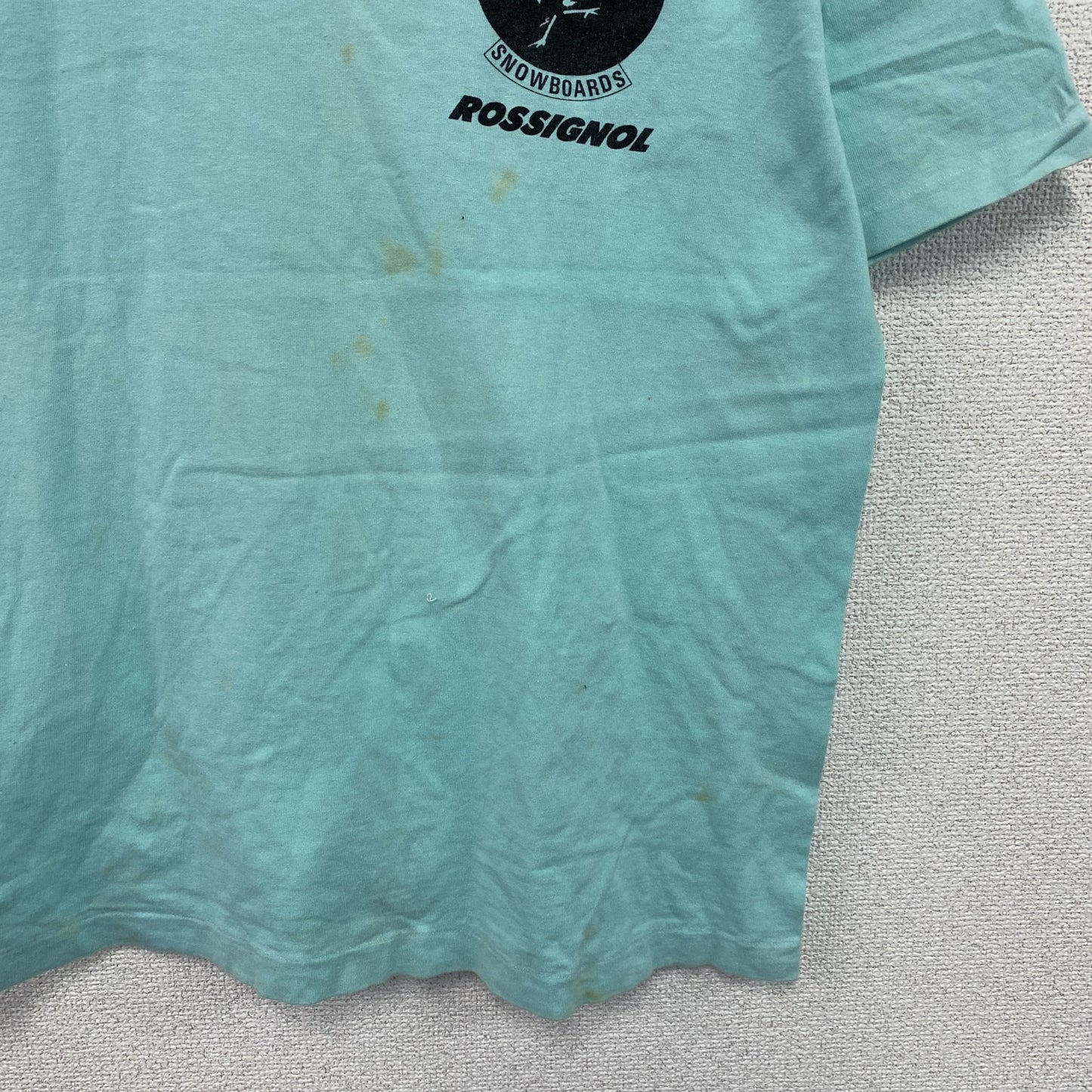 TEE JAYS　softee　半袖プリントTシャツ　シングルステッチ　水色　ライトブルー　Mサイズ