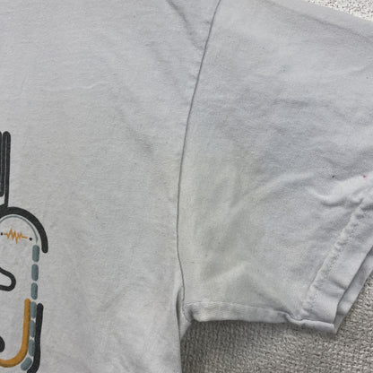 GILDAN　ギルダン　半袖プリントTシャツ　resistance　クルーネック　白　ホワイト　Mサイズ