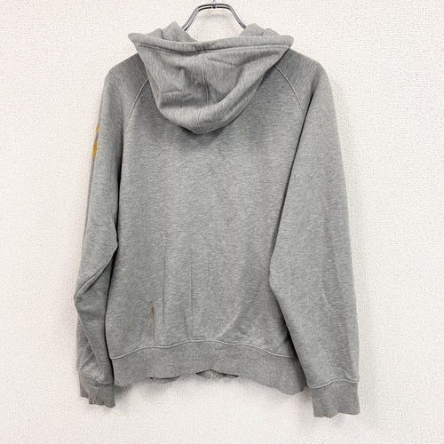 00s　NIKE　ナイキ　フルジップスウェットパーカー/フーディー　スウッシュ　ヴィンテージ　灰色　グレー　Lサイズ