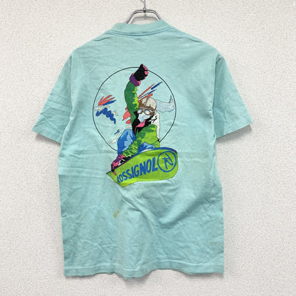 TEE JAYS　softee　半袖プリントTシャツ　シングルステッチ　水色　ライトブルー　Mサイズ