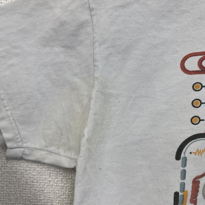 GILDAN　ギルダン　半袖プリントTシャツ　resistance　クルーネック　白　ホワイト　Mサイズ
