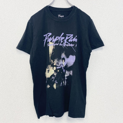 古着 used　半袖バンドプリントTシャツ　黒　ブラック　パープルレイン　プリンス　ロック　映画　レトロデザイン　Mサイズ