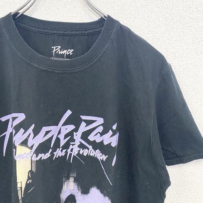 古着 used　半袖バンドプリントTシャツ　黒　ブラック　パープルレイン　プリンス　ロック　映画　レトロデザイン　Mサイズ