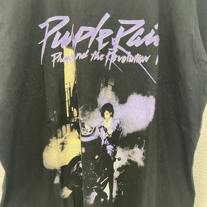 古着 used　半袖バンドプリントTシャツ　黒　ブラック　パープルレイン　プリンス　ロック　映画　レトロデザイン　Mサイズ