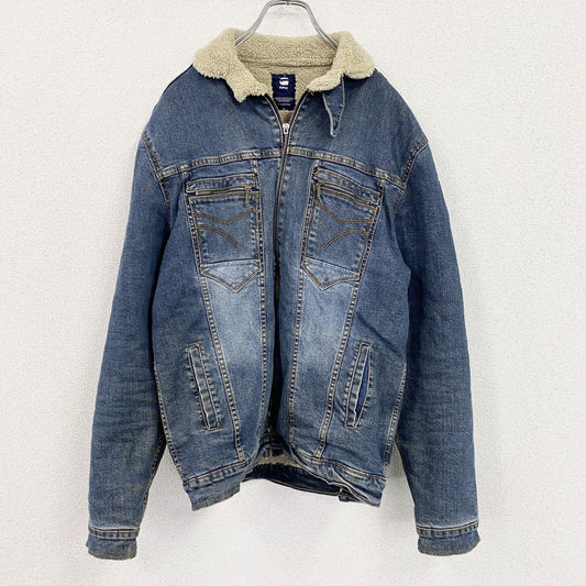 G-STAR RAW　ジースターロゥ　デニムジャケット/Gジャン　ボアライナー　インディゴ　XLサイズ