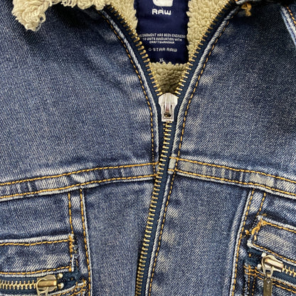 G-STAR RAW　ジースターロゥ　デニムジャケット/Gジャン　ボアライナー　インディゴ　XLサイズ