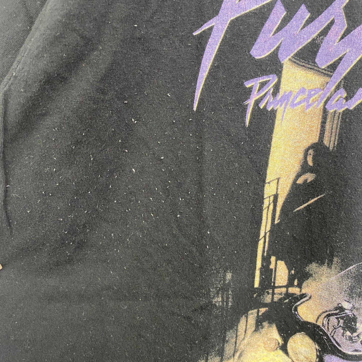 古着 used　半袖バンドプリントTシャツ　黒　ブラック　パープルレイン　プリンス　ロック　映画　レトロデザイン　Mサイズ