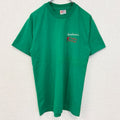 古着 used　90s　Hanes ヘインズ　半袖プリントTシャツ　クルーネック　ヴィンテージ　シングルステッチ　緑　XLサイズ