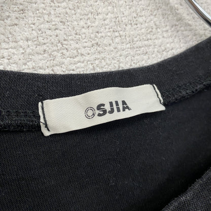 OSJIA　半袖プリントTシャツ　スーベニア　京都　両面プリント　3連プリント　黒　ブラック