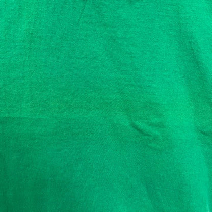 古着 used　90s　Hanes ヘインズ　半袖プリントTシャツ　クルーネック　ヴィンテージ　シングルステッチ　緑　XLサイズ