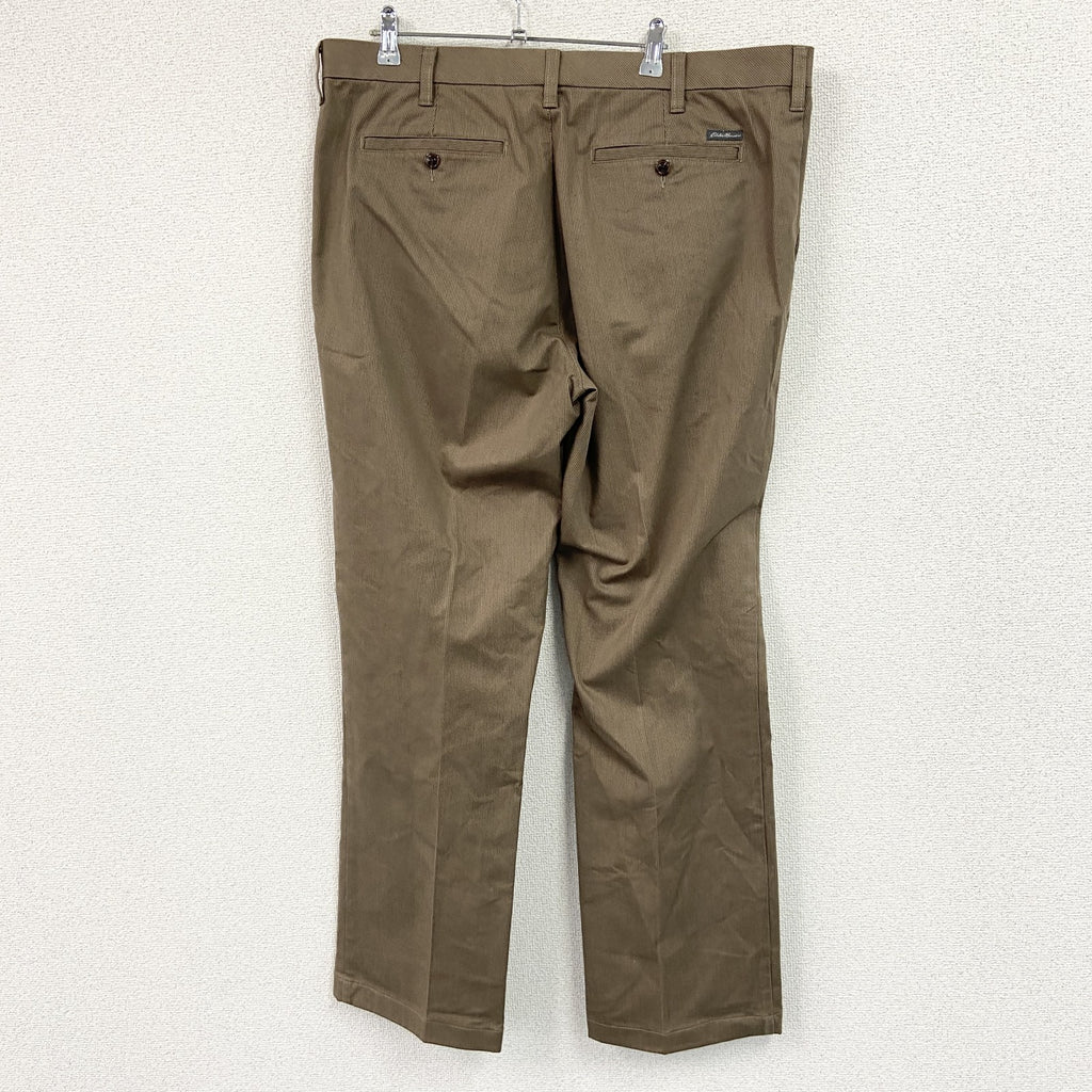Eddie Bauer　エディーバウアー　チノパンツ　ジップフライ　茶色　ブラウン