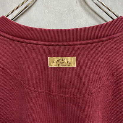 Monterey　ニットベスト　Vネック　ワンポイント　刺繍ロゴ　ビックシルエット　赤　レッド　XXLサイズ