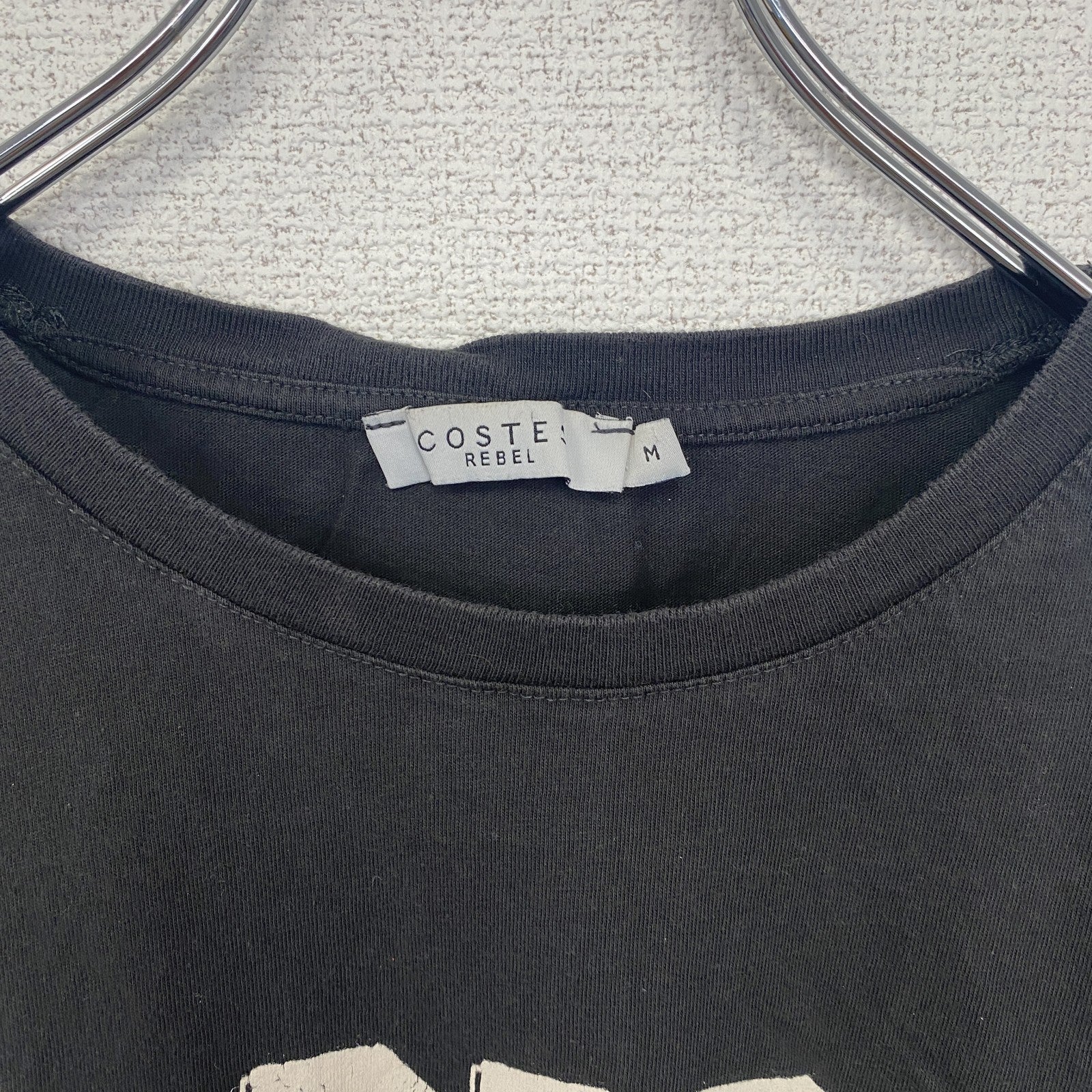 古着 used　半袖アニマルプリントTシャツ　黒　ブラック　虎柄　トラ柄　クルーネック　レトロデザイン　Mサイズ