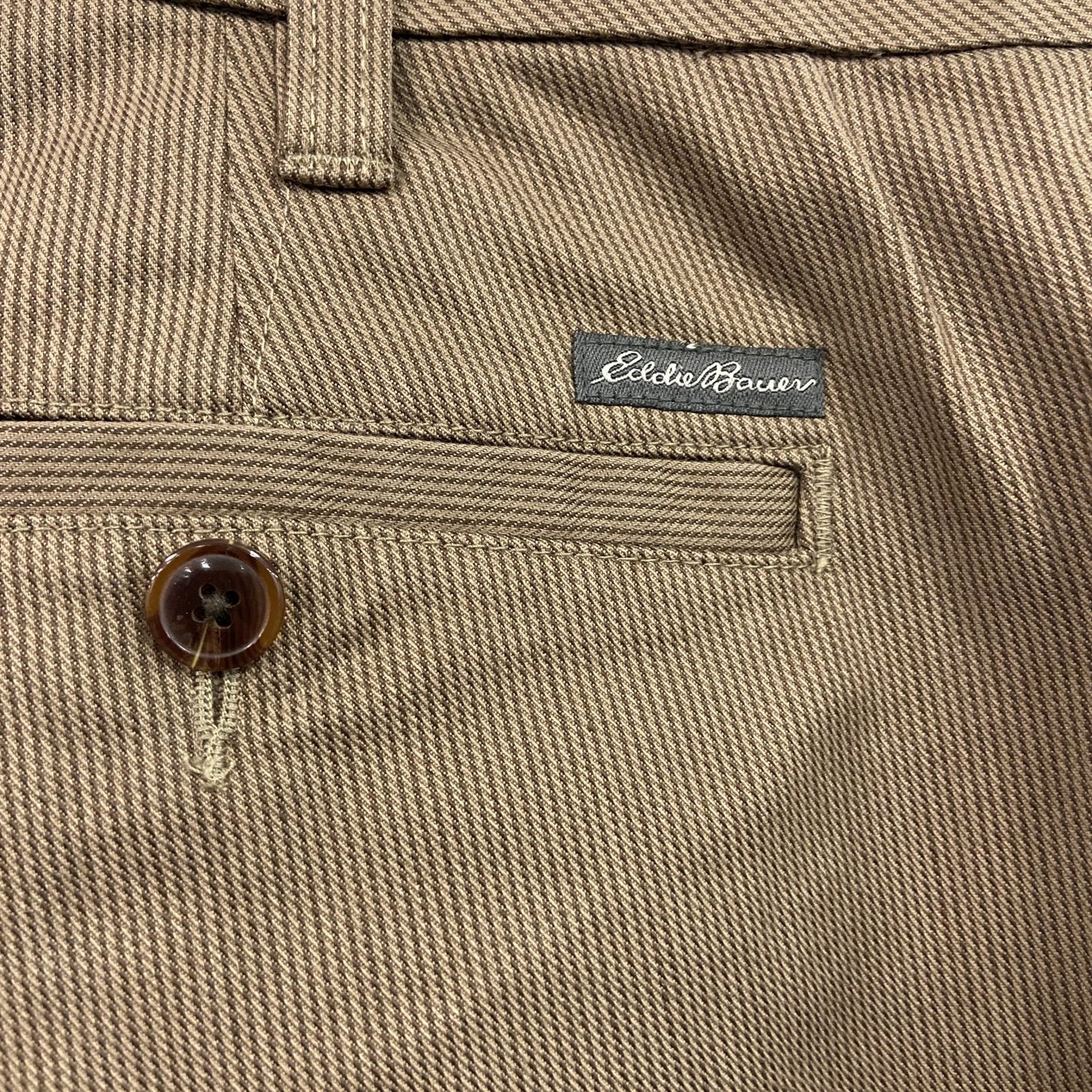 Eddie Bauer　エディーバウアー　チノパンツ　ジップフライ　茶色　ブラウン