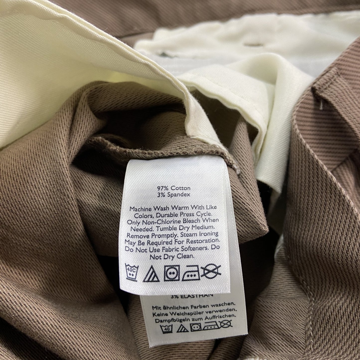 Eddie Bauer　エディーバウアー　チノパンツ　ジップフライ　茶色　ブラウン