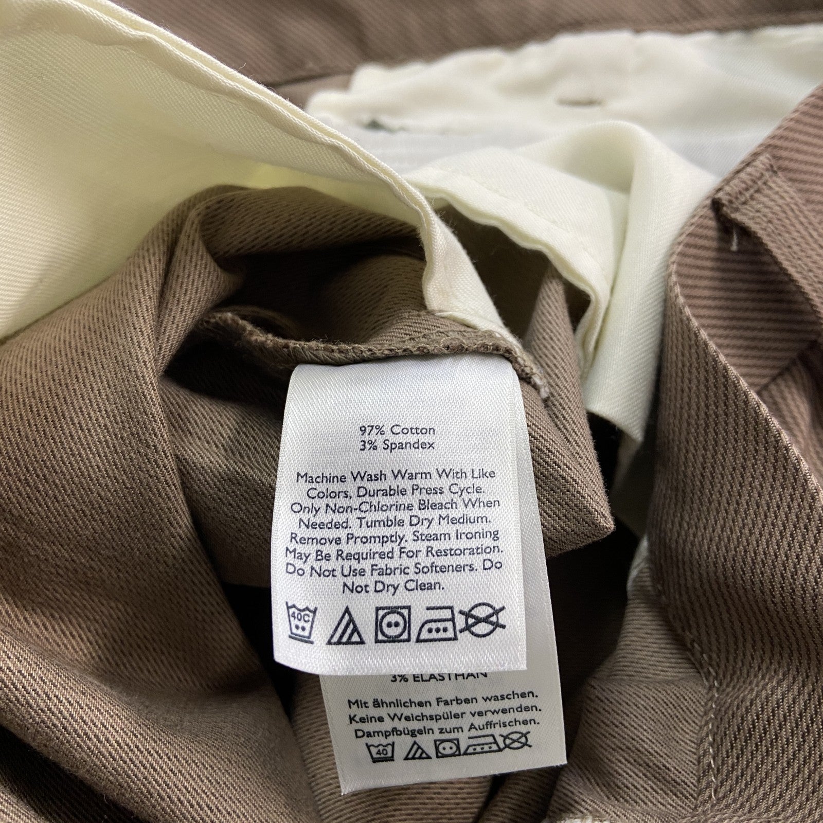 Eddie Bauer　エディーバウアー　チノパンツ　ジップフライ　茶色　ブラウン