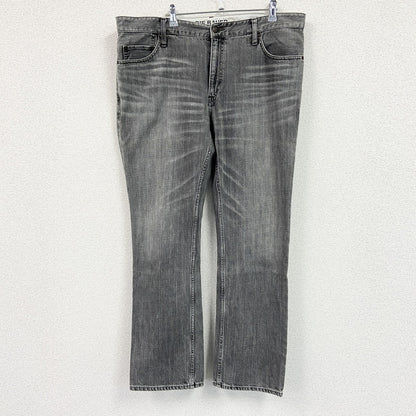 Eddie Bauer　エディーバウアー　PREMIUM DENIM　デニムパンツ/ジーンズ　ジップフライ　灰色　グレー