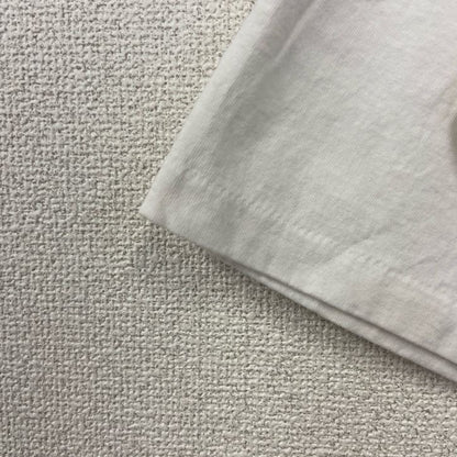 古着 used　90s　半袖プリントTシャツ　クルーネック　ヴィンテージ　シングルステッチ　白　ホワイト　ワンポイント　XLサイズ