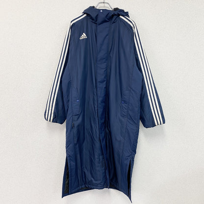 adidas　アディダス　ベンチコート　中綿入り　青　ブルー　Lサイズ