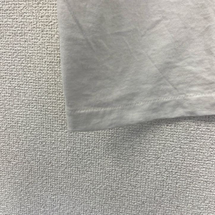 古着 used　90s　半袖プリントTシャツ　クルーネック　ヴィンテージ　シングルステッチ　白　ホワイト　ワンポイント　XLサイズ
