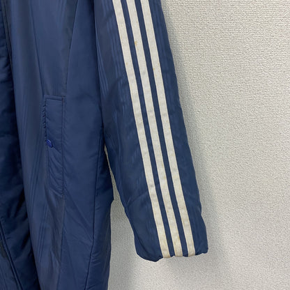 adidas　アディダス　ベンチコート　中綿入り　青　ブルー　Lサイズ