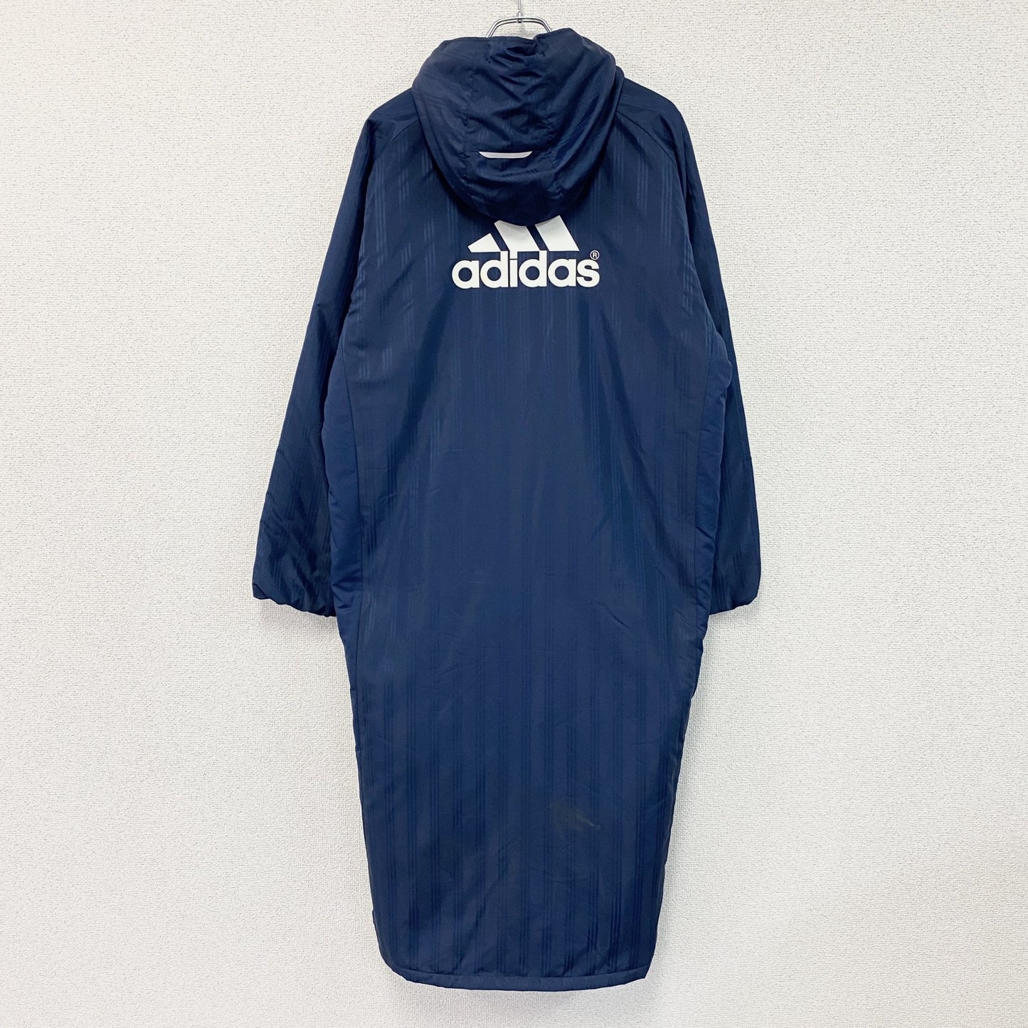 adidas　アディダス　ベンチコート　中綿入り　青　ブルー　Lサイズ
