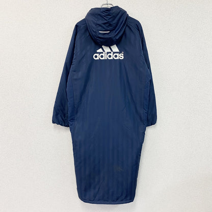 adidas　アディダス　ベンチコート　中綿入り　青　ブルー　Lサイズ
