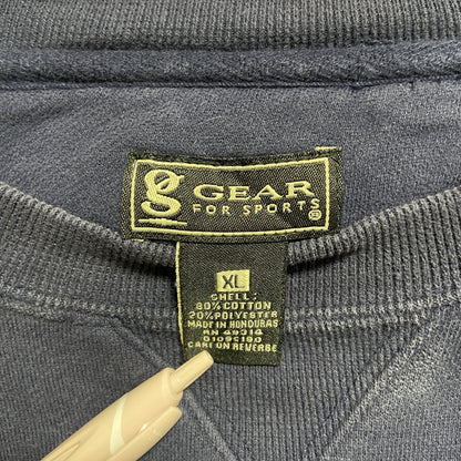 ～90s　GEAR FOR SPORTS　スウェット/トレーナー　ワンポイント刺繡　学校　ネイビー　XLサイズ