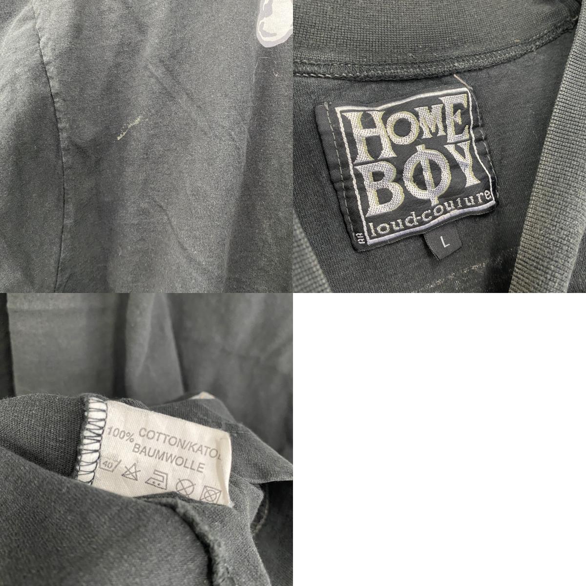 HONE BOY　半袖プリントTシャツ　黒　ブラック　Lサイズ